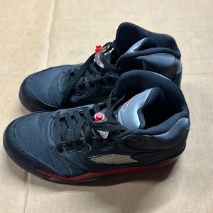 Men’s Air Jordan 5 Retro 'Satin Bred' Black/University Red Size 8.5